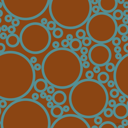 bubbles, circles, sponge, big, medium, small, 9 pixel line width, Half Baked and Saddle Brown circles bubbles sponge soap seamless tileable