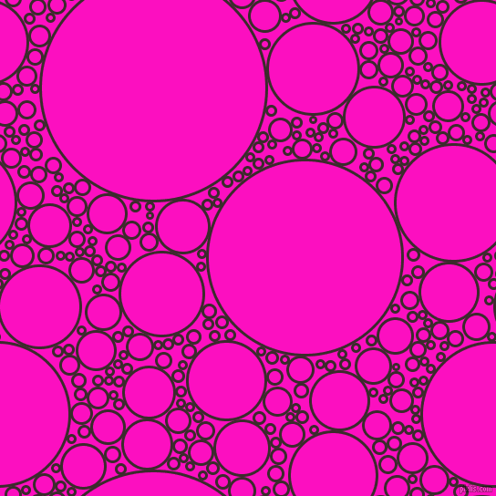 bubbles, circles, sponge, big, medium, small, 3 pixel line width, Havana and Shocking Pink circles bubbles sponge soap seamless tileable