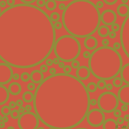 bubbles, circles, sponge, big, medium, small, 9 pixel line width, Highball and Dark Coral circles bubbles sponge soap seamless tileable