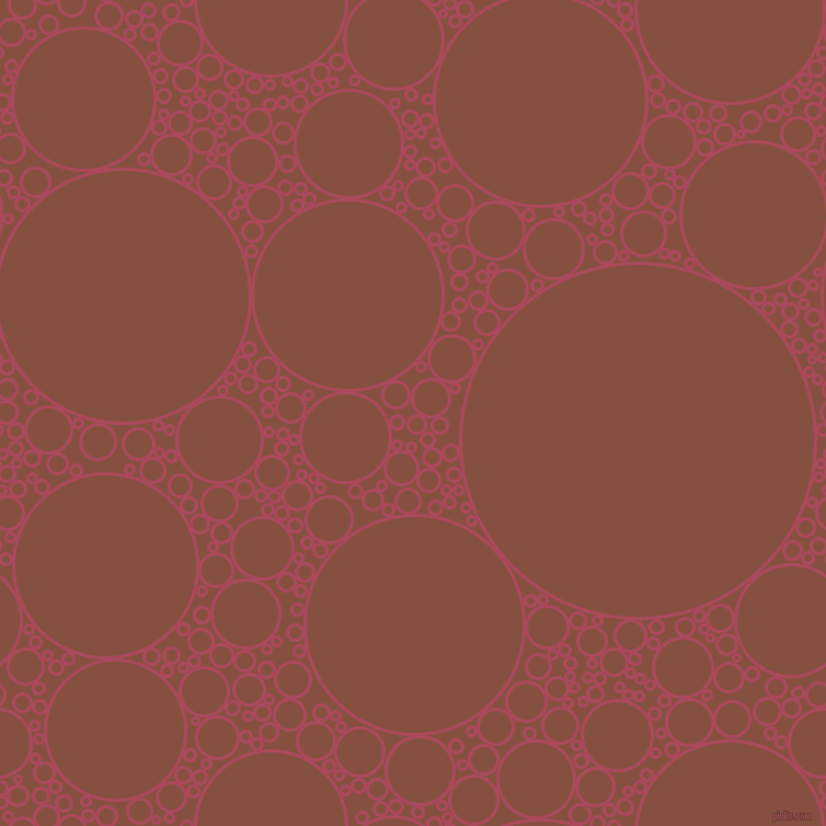bubbles, circles, sponge, big, medium, small, 3 pixel line width, Hippie Pink and Ironstone circles bubbles sponge soap seamless tileable