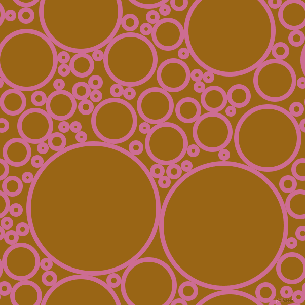 bubbles, circles, sponge, big, medium, small, 9 pixel line width, Hopbush and Golden Brown circles bubbles sponge soap seamless tileable