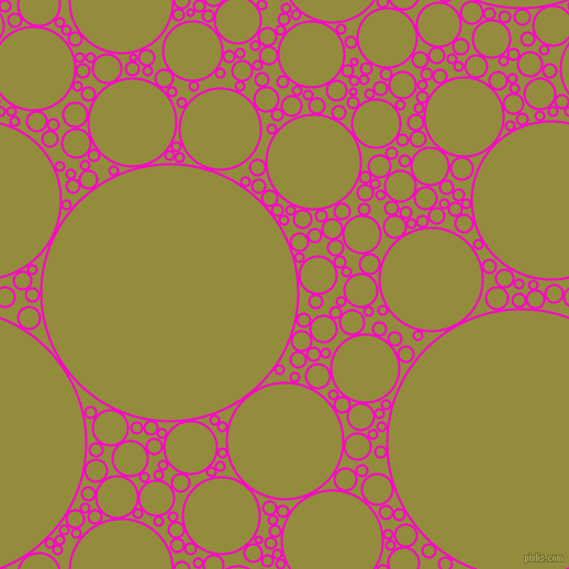 bubbles, circles, sponge, big, medium, small, 2 pixel line width, Hot Magenta and Highball circles bubbles sponge soap seamless tileable