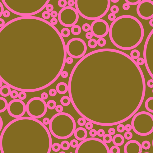 bubbles, circles, sponge, big, medium, small, 9 pixel line width, Hot Pink and Yukon Gold circles bubbles sponge soap seamless tileable