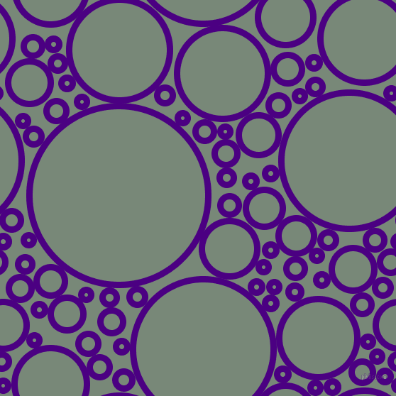 bubbles, circles, sponge, big, medium, small, 9 pixel line width, Indigo and Davy