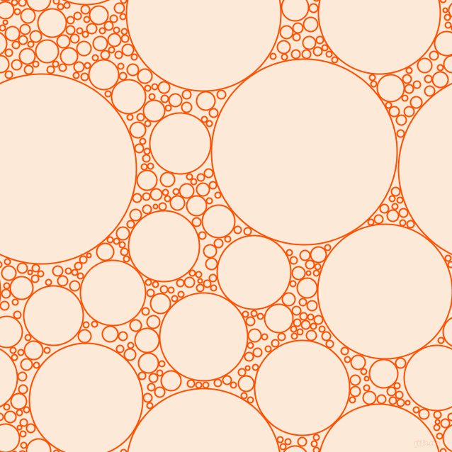 bubbles, circles, sponge, big, medium, small, 2 pixel line widthInternational Orange and Serenade circles bubbles sponge soap seamless tileable