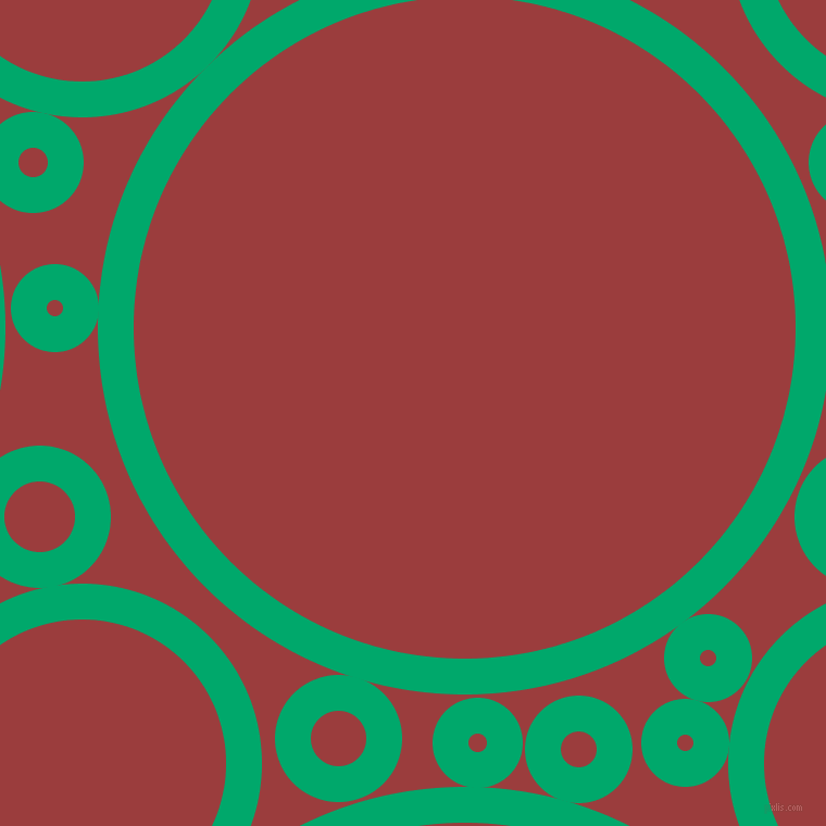 bubbles, circles, sponge, big, medium, small, 33 pixel line width, Jade and Mexican Red circles bubbles sponge soap seamless tileable