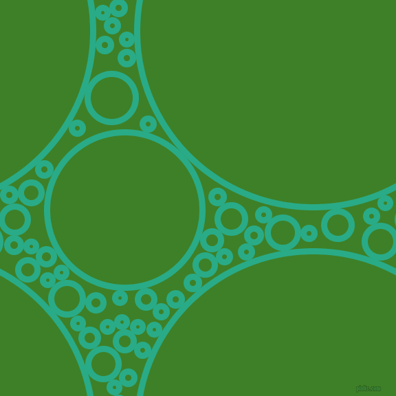bubbles, circles, sponge, big, medium, small, 9 pixel line width, Jungle Green and Bilbao circles bubbles sponge soap seamless tileable