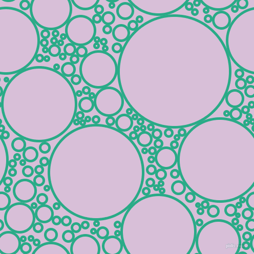 bubbles, circles, sponge, big, medium, small, 5 pixel line width, Jungle Green and Thistle circles bubbles sponge soap seamless tileable