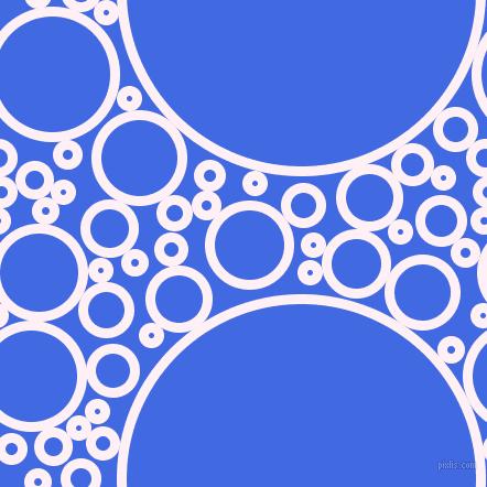 bubbles, circles, sponge, big, medium, small, 9 pixel line width, Lavender Blush and Royal Blue circles bubbles sponge soap seamless tileable