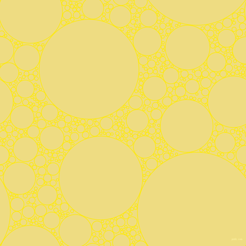 bubbles, circles, sponge, big, medium, small, 2 pixel line width, Lemon and Flax circles bubbles sponge soap seamless tileable