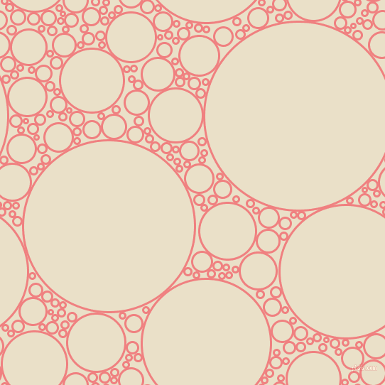 bubbles, circles, sponge, big, medium, small, 3 pixel line width, Light Coral and Pearl Lusta circles bubbles sponge soap seamless tileable