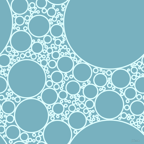 bubbles, circles, sponge, big, medium, small, 5 pixel line width, Light Cyan and Glacier circles bubbles sponge soap seamless tileable
