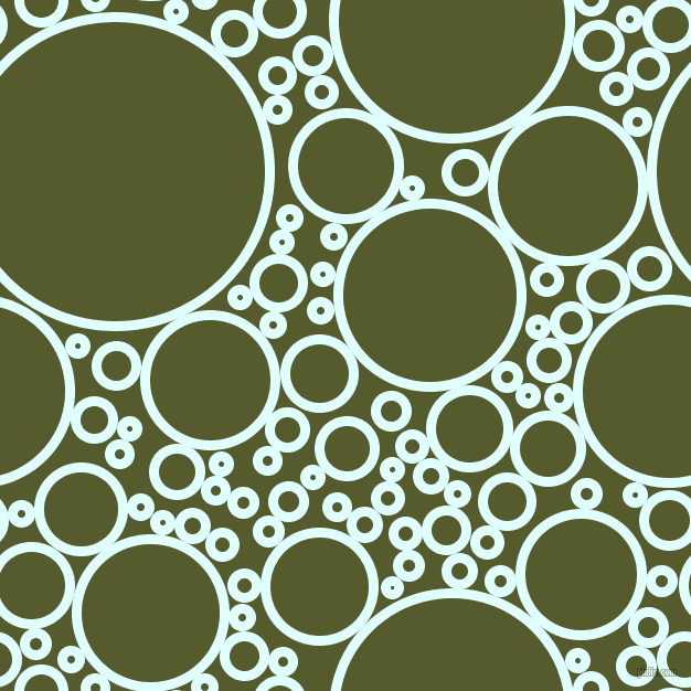 bubbles, circles, sponge, big, medium, small, 9 pixel line width, Light Cyan and Saratoga circles bubbles sponge soap seamless tileable