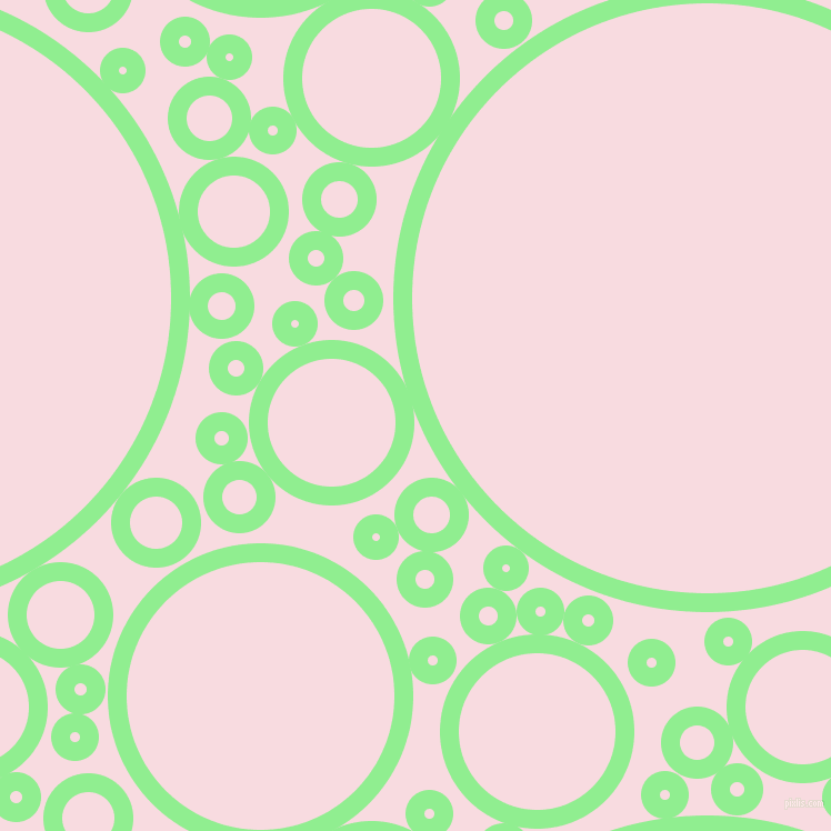 bubbles, circles, sponge, big, medium, small, 17 pixel line width, Light Green and Carousel Pink circles bubbles sponge soap seamless tileable