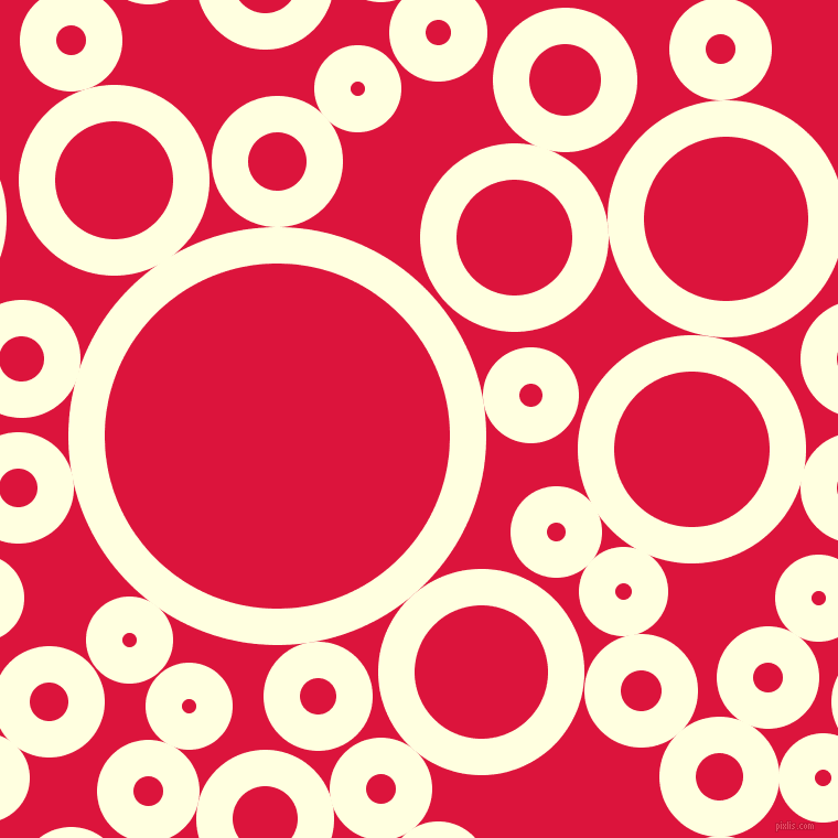 bubbles, circles, sponge, big, medium, small, 33 pixel line width, Light Yellow and Crimson circles bubbles sponge soap seamless tileable