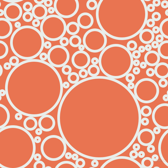 bubbles, circles, sponge, big, medium, small, 9 pixel line width, Lily White and Burnt Sienna circles bubbles sponge soap seamless tileable