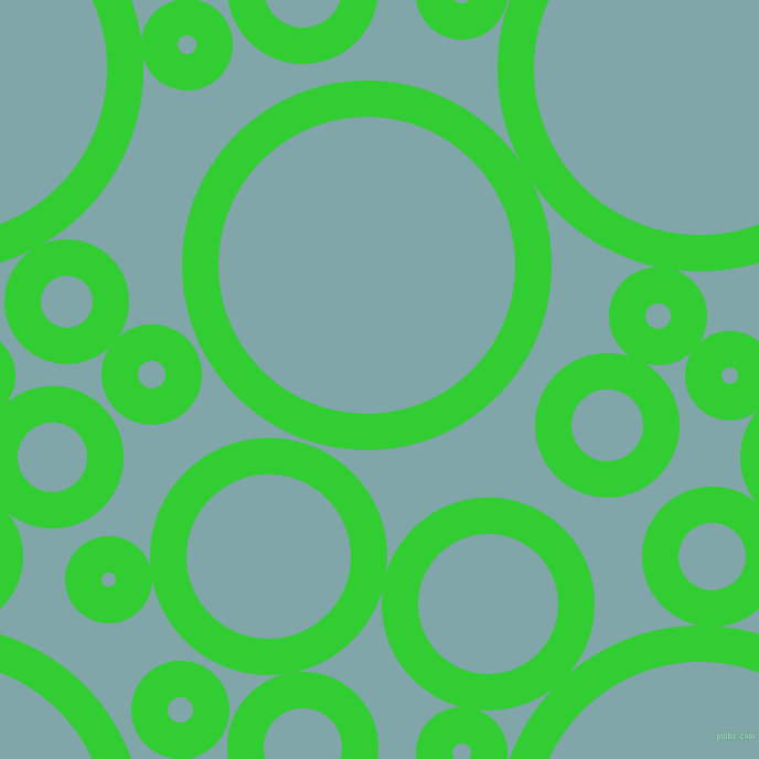 bubbles, circles, sponge, big, medium, small, 33 pixel line width, Lime Green and Ziggurat circles bubbles sponge soap seamless tileable
