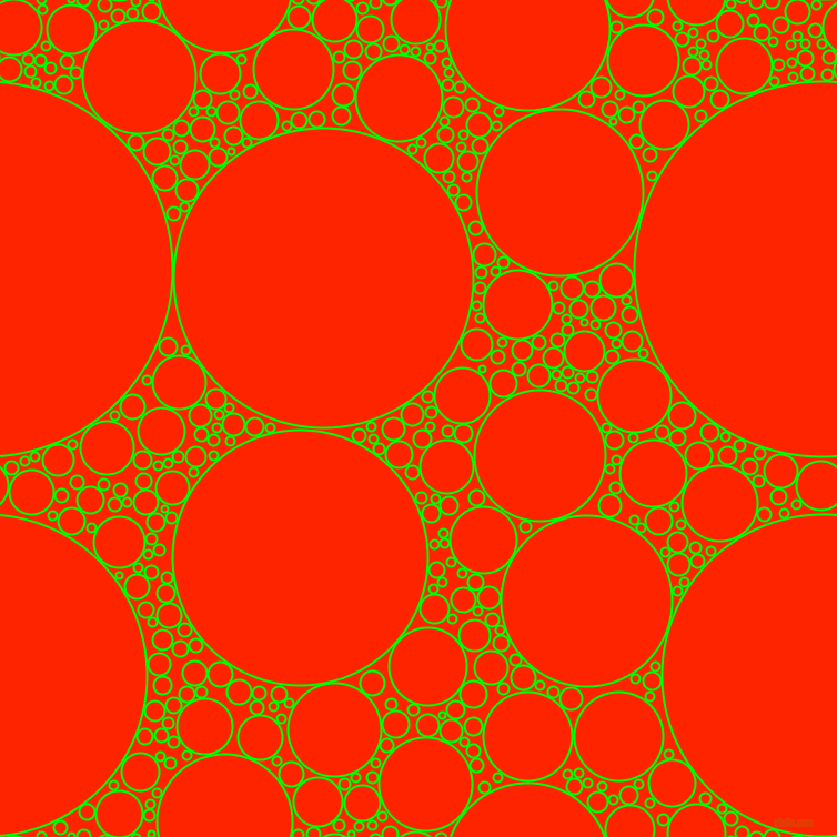 bubbles, circles, sponge, big, medium, small, 2 pixel line width, Lime and Scarlet circles bubbles sponge soap seamless tileable