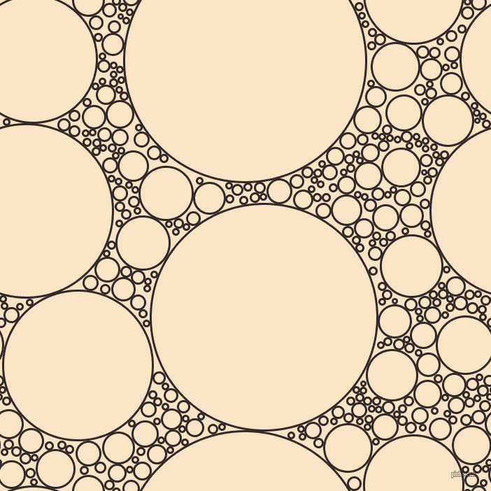 bubbles, circles, sponge, big, medium, small, 3 pixel line width, Livid Brown and Egg Sour circles bubbles sponge soap seamless tileable