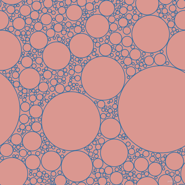 bubbles, circles, sponge, big, medium, small, 2 pixel line width, Lochmara and Petite Orchid circles bubbles sponge soap seamless tileable