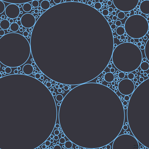 bubbles, circles, sponge, big, medium, small, 2 pixel line width, Maya Blue and Revolver circles bubbles sponge soap seamless tileable