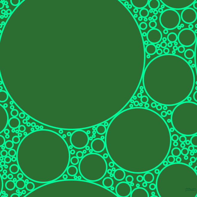 bubbles, circles, sponge, big, medium, small, 5 pixel line width, Medium Spring Green and San Felix circles bubbles sponge soap seamless tileable