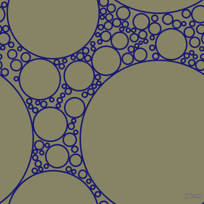 bubbles, circles, sponge, big, medium, small, 3 pixel line width, Midnight Blue and Bandicoot circles bubbles sponge soap seamless tileable