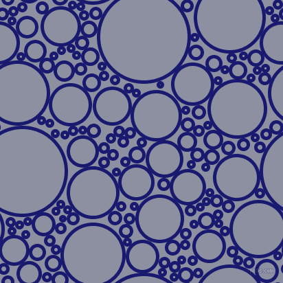 bubbles, circles, sponge, big, medium, small, 5 pixel line width, Midnight Blue and Manatee circles bubbles sponge soap seamless tileable