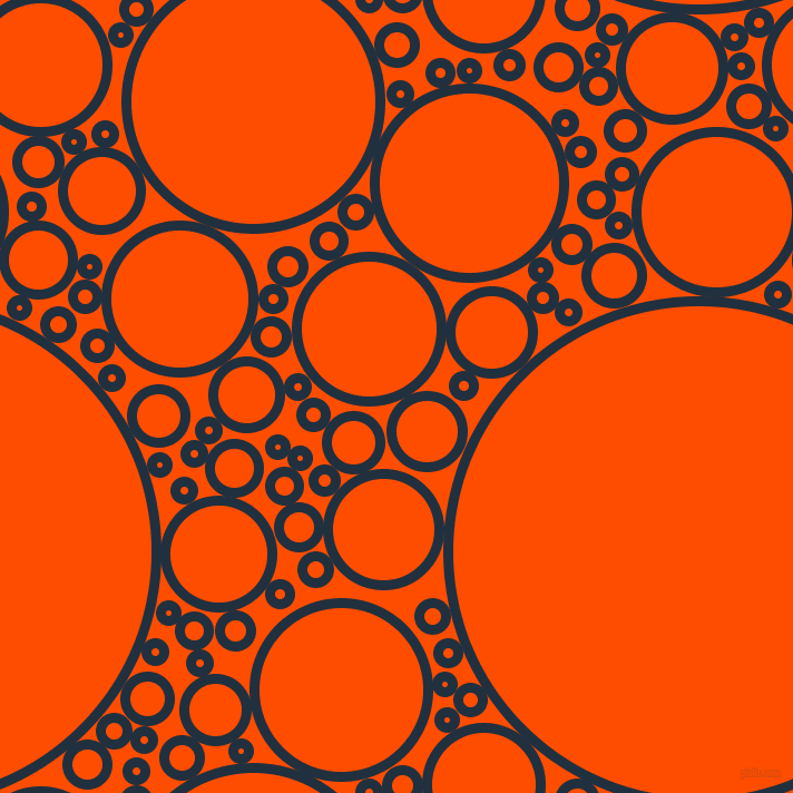 bubbles, circles, sponge, big, medium, small, 9 pixel line width, Midnight and Vermilion circles bubbles sponge soap seamless tileable