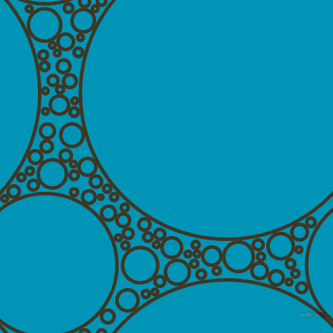 bubbles, circles, sponge, big, medium, small, 5 pixel line width, Mikado and Bondi Blue circles bubbles sponge soap seamless tileable