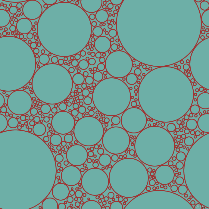 bubbles, circles, sponge, big, medium, small, 3 pixel line width, Milano Red and Tradewind circles bubbles sponge soap seamless tileable