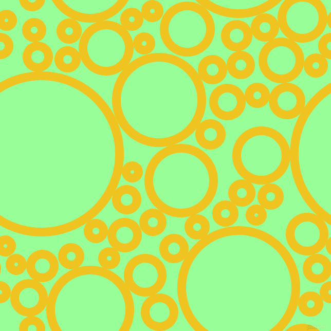 bubbles, circles, sponge, big, medium, small, 17 pixel line width, Moon Yellow and Mint Green circles bubbles sponge soap seamless tileable