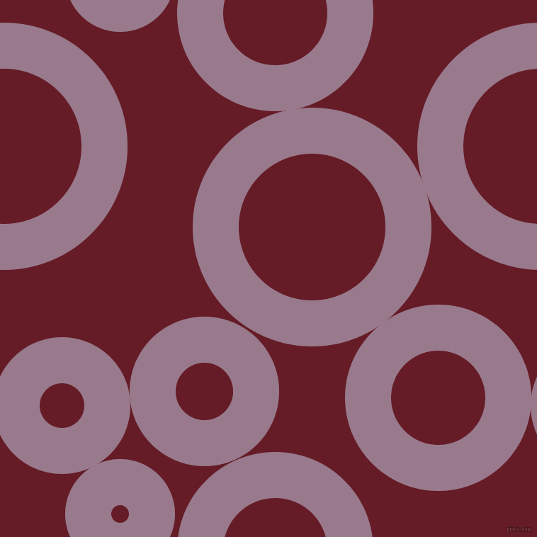 bubbles, circles, sponge, big, medium, small, 65 pixel line width, Mountbatten Pink and Pohutukawa circles bubbles sponge soap seamless tileable