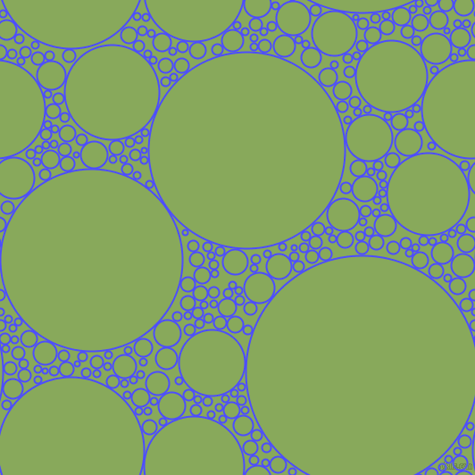 bubbles, circles, sponge, big, medium, small, 2 pixel line width, Neon Blue and Chelsea Cucumber circles bubbles sponge soap seamless tileable