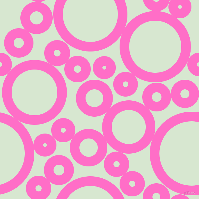 bubbles, circles, sponge, big, medium, small, 33 pixel line width, Neon Pink and Peppermint circles bubbles sponge soap seamless tileable