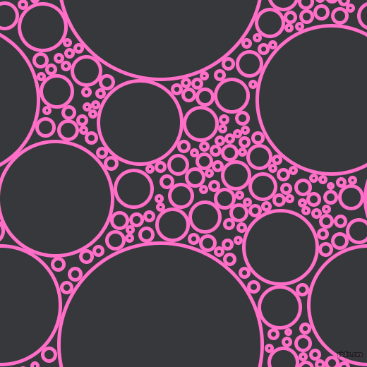 bubbles, circles, sponge, big, medium, small, 5 pixel line width, Neon Pink and Vulcan circles bubbles sponge soap seamless tileable