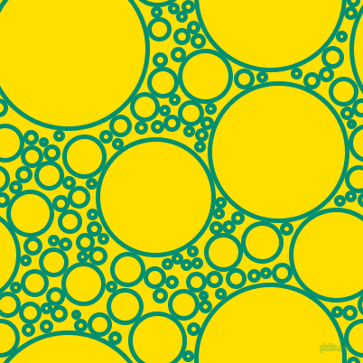 bubbles, circles, sponge, big, medium, small, 5 pixel line width, Observatory and Golden Yellow circles bubbles sponge soap seamless tileable