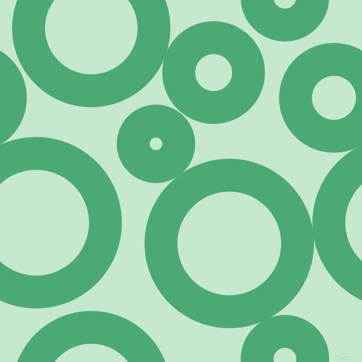 bubbles, circles, sponge, big, medium, small, 65 pixel line width, Ocean Green and Granny Apple circles bubbles sponge soap seamless tileable