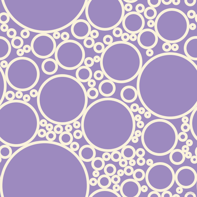 bubbles, circles, sponge, big, medium, small, 9 pixel line width, Off Yellow and Cold Purple circles bubbles sponge soap seamless tileable