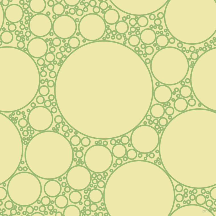 bubbles, circles, sponge, big, medium, small, 5 pixel line width, Olivine and Pale Goldenrod circles bubbles sponge soap seamless tileable