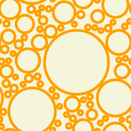 bubbles, circles, sponge, big, medium, small, 9 pixel line width, Orange Peel and Beige circles bubbles sponge soap seamless tileable