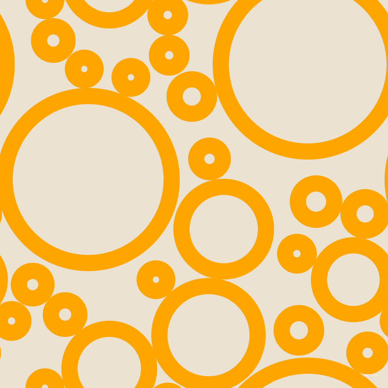 bubbles, circles, sponge, big, medium, small, 33 pixel line width, Orange and Quarter Spanish White circles bubbles sponge soap seamless tileable