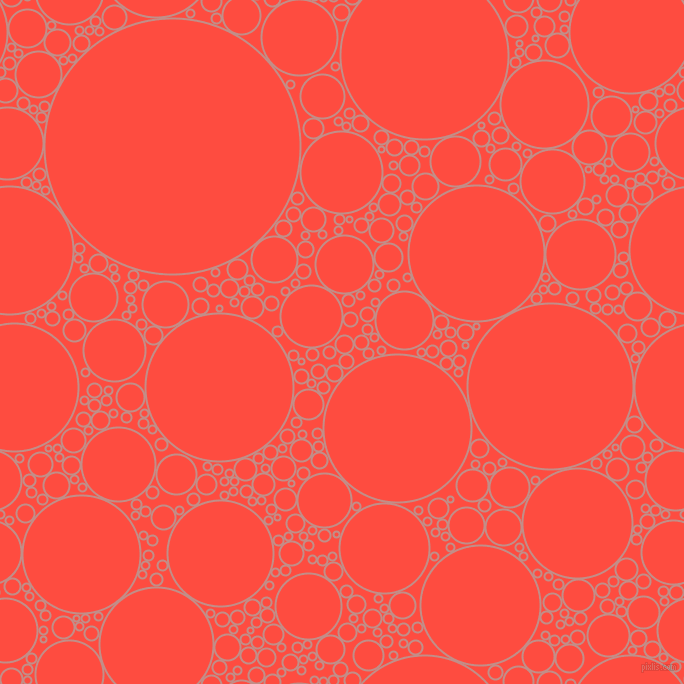bubbles, circles, sponge, big, medium, small, 2 pixel line width, Oriental Pink and Sunset Orange circles bubbles sponge soap seamless tileable