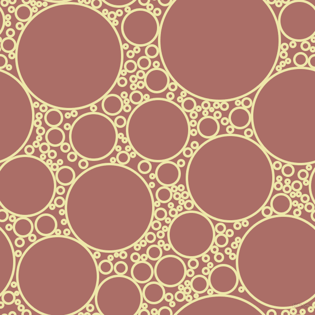 bubbles, circles, sponge, big, medium, small, 5 pixel line width, Pale Goldenrod and Coral Tree circles bubbles sponge soap seamless tileable