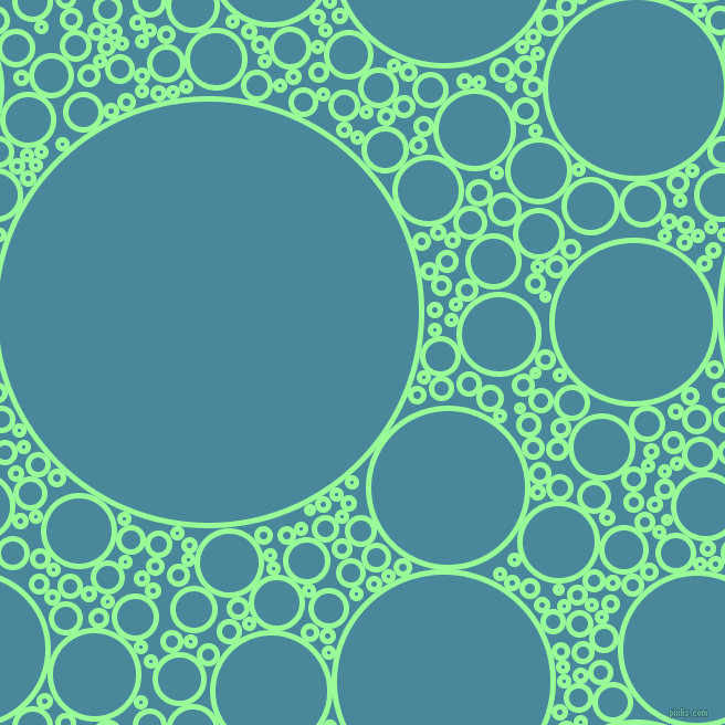 bubbles, circles, sponge, big, medium, small, 5 pixel line width, Pale Green and Hippie Blue circles bubbles sponge soap seamless tileable