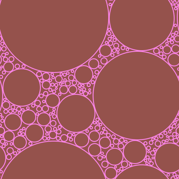 bubbles, circles, sponge, big, medium, small, 3 pixel line width, Pale Magenta and Copper Rust circles bubbles sponge soap seamless tileable