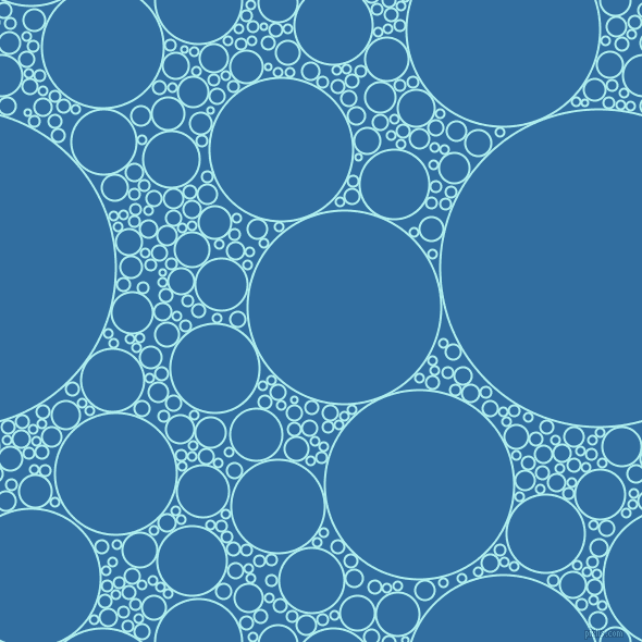 bubbles, circles, sponge, big, medium, small, 2 pixel line width, Pale Turquoise and Lochmara circles bubbles sponge soap seamless tileable