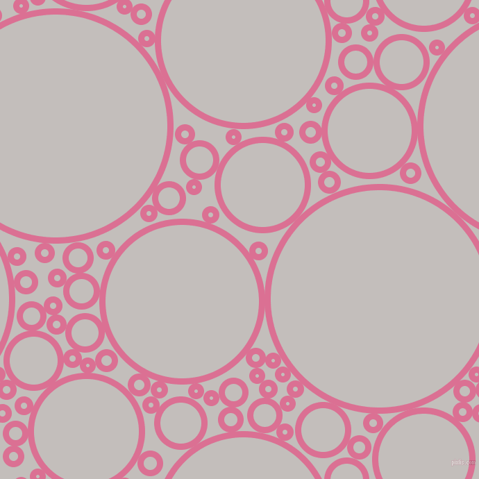 bubbles, circles, sponge, big, medium, small, 9 pixel line width, Pale Violet Red and Pale Slate circles bubbles sponge soap seamless tileable
