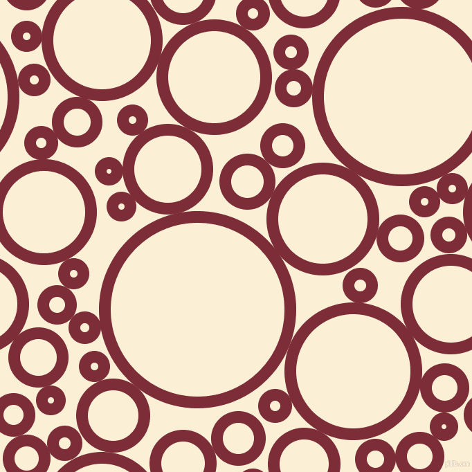 bubbles, circles, sponge, big, medium, small, 17 pixel line width, Paprika and Half Dutch White circles bubbles sponge soap seamless tileable