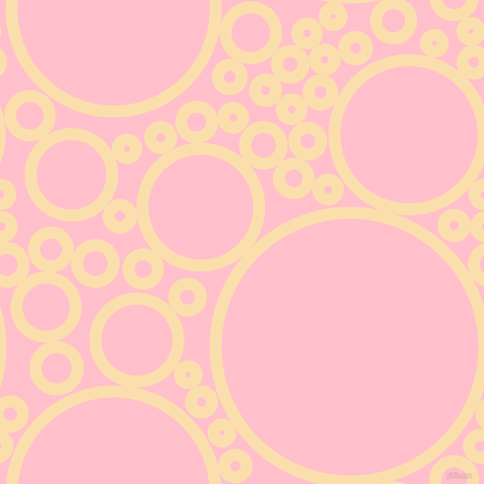 bubbles, circles, sponge, big, medium, small, 17 pixel line width, Peach-Yellow and Pink circles bubbles sponge soap seamless tileable